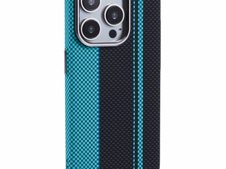 EIDERWOOD Mønstret Carbon Cover - iPhone 15 Pro - MagSafe Kompatibel - Blue Black Online Hot Sale