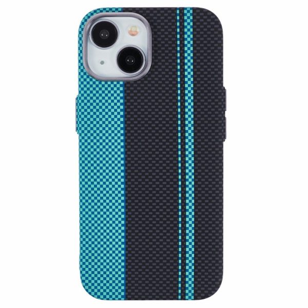 EIDERWOOD Mønstret Carbon Cover - iPhone 15 - MagSafe Kompatibel - Blue Black Online now