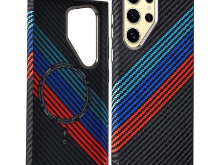 EIDERWOOD Mønstret Carbon Cover - Samsung Galaxy S24 Ultra - MagSafe Kompatibel - Colorful Stripes Online Sale