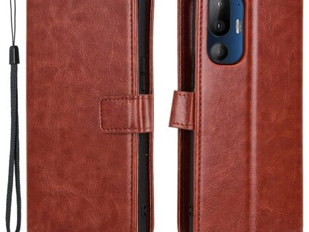 EIDERWOOD HTC U24 Pro (5G) Blankt Læder Cover m. Pung & Strop - Brun Online