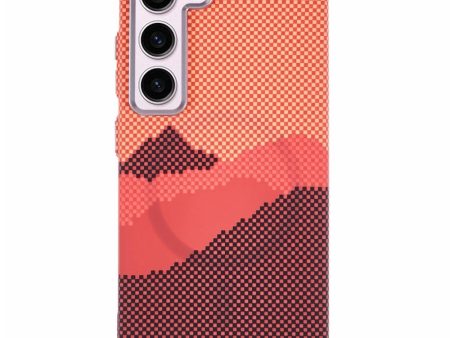 EIDERWOOD Mønstret Carbon Cover - Samsung Galaxy S23 - MagSafe Kompatibel - Orange Peak For Cheap