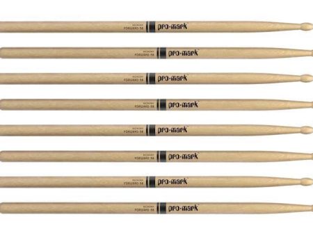 Pro-Mark TX5BW-4P Forward Lacquered Hickory Drumsticks - 5B (4-Pack) Online