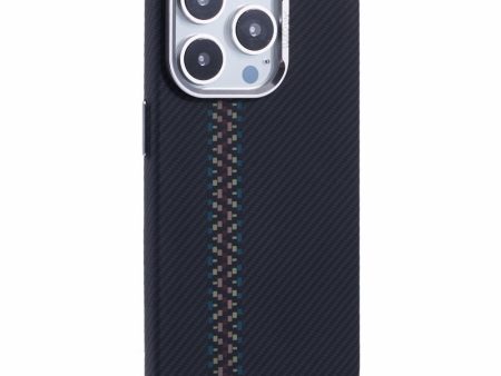 EIDERWOOD Mønstret Carbon Cover - iPhone 15 Pro - MagSafe Kompatibel - Dark ZigZag Pattern Supply