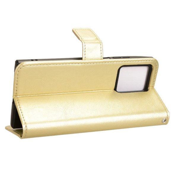 EIDERWOOD HMD Skyline Kunstlæder Flip Cover m. Kortholder & Ståfunktion - Guld Fashion