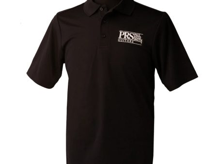 PRS Golf Polo Block Logo With Bird (Black) - Large Sale