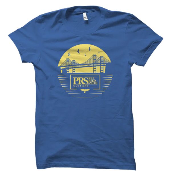 PRS Bay Bridge Tee Short Sleeve (Yellow Blue) - Large For Discount