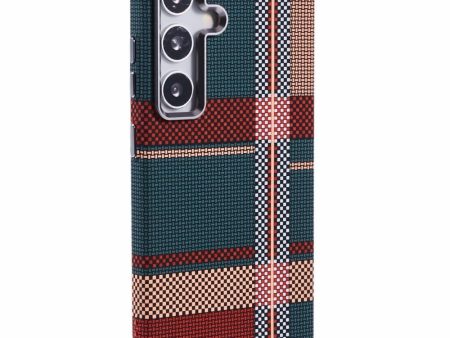 EIDERWOOD Mønstret Carbon Cover - Samsung Galaxy S24 - MagSafe Kompatibel - Light Checkered Pattern Online Hot Sale