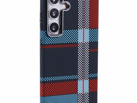 EIDERWOOD Mønstret Carbon Cover - Samsung Galaxy S24 - MagSafe Kompatibel - Dark Checkered Pattern Cheap