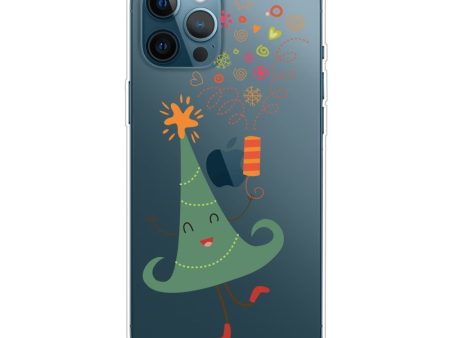 EIDERWOOD iPhone 16 Pro Max Fleksibelt Plast Julecover - Merry Christmas - Juletræ For Sale