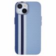 EIDERWOOD Mønstret Carbon Cover - iPhone 15 - MagSafe Kompatibel - Blue Stripes on Sale