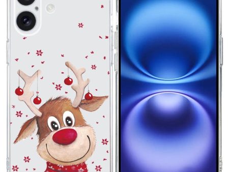 EIDERWOOD iPhone 16 Jule Cover Fleksibelt Plastik - Rensdyret Rudolf For Sale