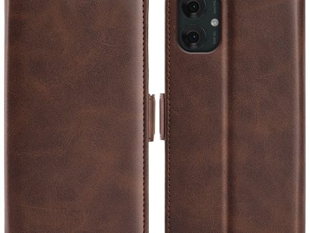 EIDERWOOD Motorola Moto G55 Wallet Flip Cover i læder m. Pung - Mørkebrun Online Sale