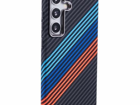 EIDERWOOD Mønstret Carbon Cover - Samsung Galaxy S24 - MagSafe Kompatibel - Colorful Stripes Discount