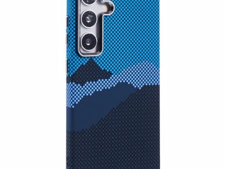 EIDERWOOD Mønstret Carbon Cover - Samsung Galaxy S24 - MagSafe Kompatibel - Blue Peak Sale