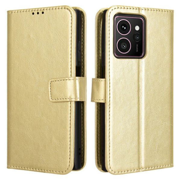 EIDERWOOD HMD Skyline Kunstlæder Flip Cover m. Kortholder & Ståfunktion - Guld Fashion