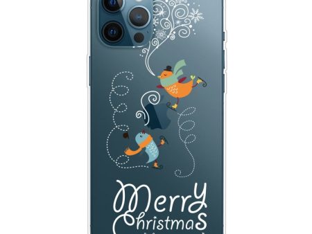 EIDERWOOD iPhone 16 Pro Max Fleksibelt Plast Julecover - Merry Christmas - Fugle på Skøjter Online