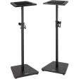 On-Stage SMS7500B Wood Studio Monitor Stands - Pair (Black) Supply