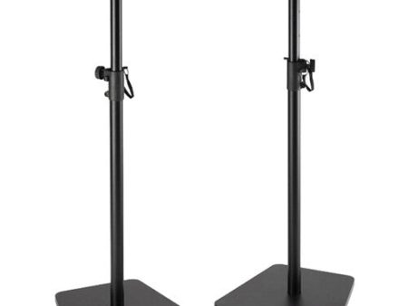 On-Stage SMS7500B Wood Studio Monitor Stands - Pair (Black) Supply