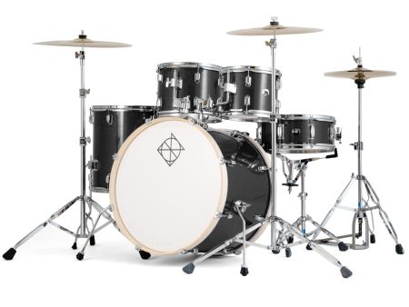 Dixon PODSP522C1MBK Spark 5-Piece Drum Set Pack With 22  Bass Drum (Misty Black) Cheap