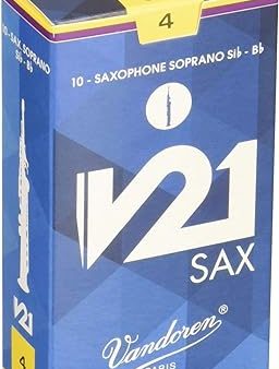 Vandoren SR804 V21 Soprano Saxophone Reeds Strength - 4 (Box of 10) For Discount