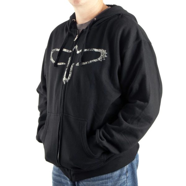 PRS Hoodie Full Zip Bird Silhouette (Black) - Large Online Sale