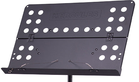 Hercules BS418BPLUS EZ Grip 3-Section Tripod Orchestra Stand with Perforated Foldable Desk Fashion