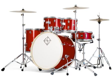 Dixon PODSP520C1CRD Spark 5-Piece Drum Set Pack With 20  Bass Drum (Cyclone Red) For Discount