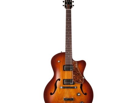 Godin Guitars 5TH AVENUE CW KINGPIN II HB Semi Hollow-Body Electric Guitar (Cognac Burst) For Sale