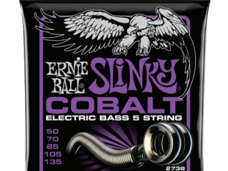 Ernie Ball 2738EB Power Cobalt Slinky Electric Bass 5-Strings 50-135 Supply