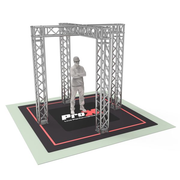 ProX XTP-999X Tradeshow Booth - 9.42 W X 9.42 L X 9.20 FT H with X Shape Design in center 2mm Heavy Duty Truss Discount