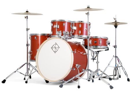 Dixon PODSP522C1CPS Spark 5-Piece Drum Set Pack With 22  Bass Drum (Champagne Sparkle) Hot on Sale