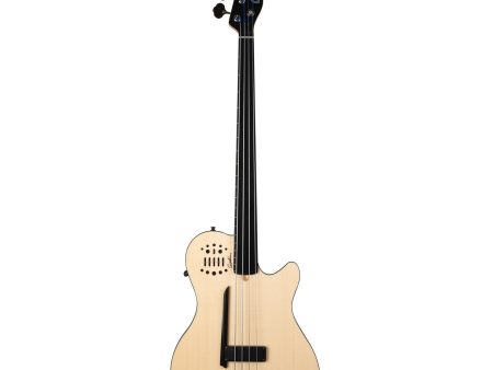 Godin Guitars A4 ULTRA Semi-Acoustic Fretless Electric Bass 4-String (Natural A E) For Sale