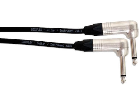 Digiflex NGG-0.5 1 4  to 1 4  Right Angle Tour Series Instrument Cable - 6  For Sale