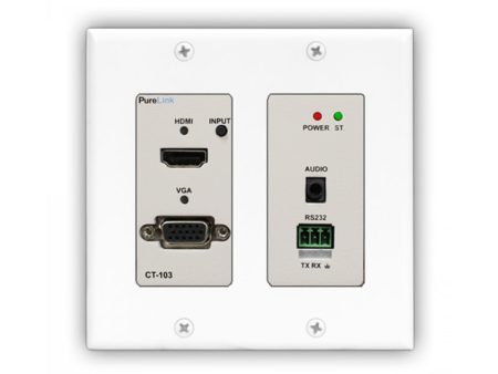 PureLink PM-CT103-U 2-gang HDMI VGA to CATx 4K Extender Transmitter Wall Plate on Sale