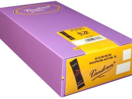 Vandoren SR412 50 ZZ Alto Saxophone Reeds Strength - 2 (Box of 50) For Sale