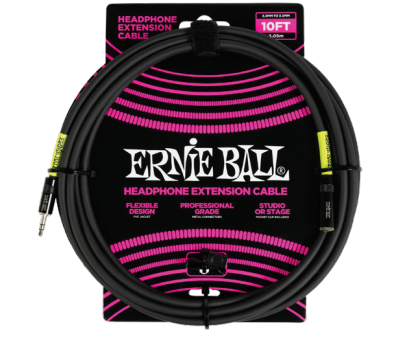 Ernie Ball 6424EB Headphone Extension  Cable 3.5mm to 3.5mm (Black) - 10ft Discount