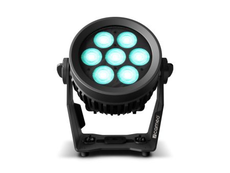 Cameo Pro CLPFLATPRO7G2 FLAT PRO 7 G2 Outdoor 7 X 10W RGBWA LED PAR IP65 (Black) For Sale