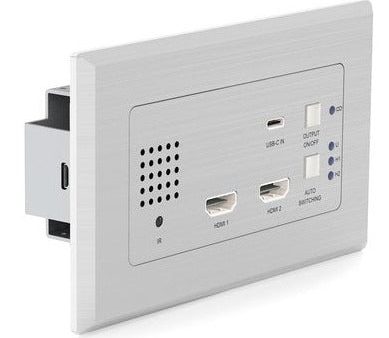 Blustream HEX31WP-TX-US HDMI Wall Plate Transmitter - 2x HDMI & x USB-C- 70m Online now