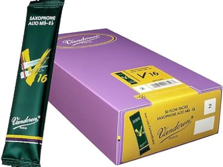 Vandoren SR702 50 V16 Alto Saxophone Reeds Strength - 2 (Box of 50) Hot on Sale