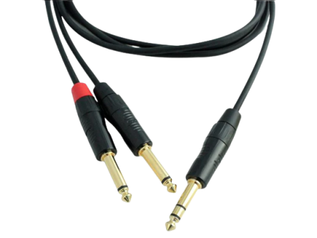 Digiflex HIN-1K-2P-3 Pro Splitter Cable Mini TRS to 2x TS Plug - 3 Foot Sale