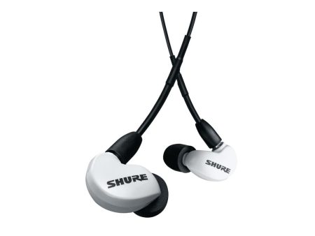 Shure SE215DYWH+UNI Sound-Isolating In-Ear Stereo Earphones with RMCE-UNI Remote Mic Universal Cable (White) For Sale