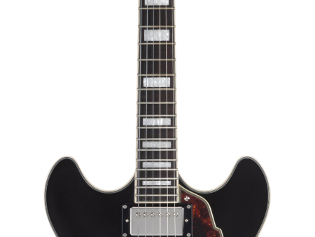 D Angelico PREMIER DC Series Semi Hollow-Body Electric Guitar (Black Flake) For Discount