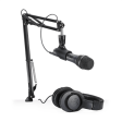 Audio-Technica ATH-M20X Closed Back Studio Headphones + AT2005USB Cardioid Dynamic Usbxlr Microphone + Boom Arm (BUNDLE) Online Hot Sale