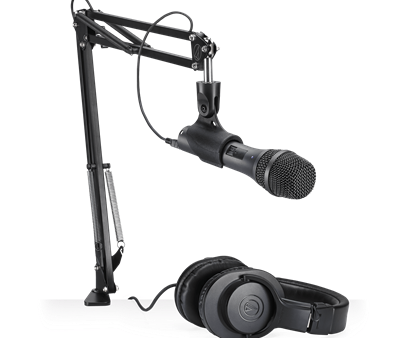 Audio-Technica ATH-M20X Closed Back Studio Headphones + AT2005USB Cardioid Dynamic Usbxlr Microphone + Boom Arm (BUNDLE) Online Hot Sale