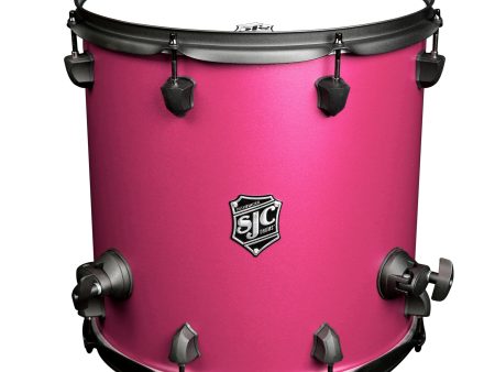 SJC Drums PFFT1414FBMMWBJ Pathfinder Series Floor Tom (Mad Magenta Black) - 14  x 14  Fashion