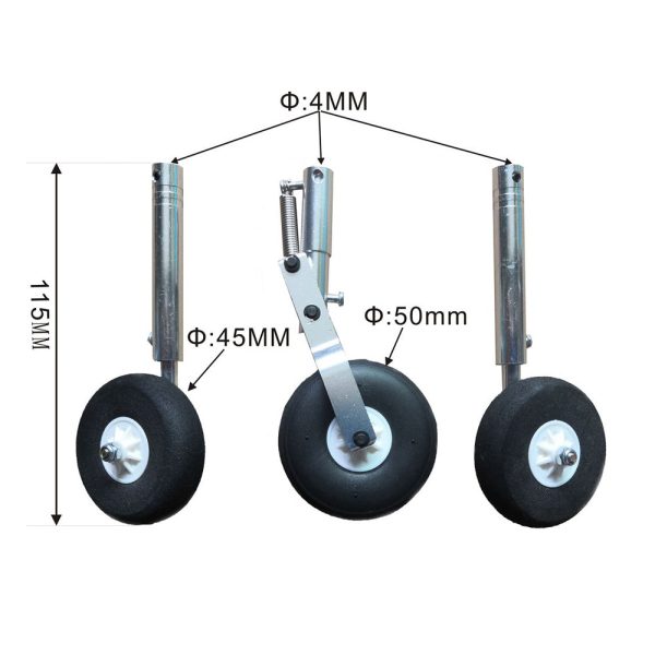 Aluminum Alloy Shock Absorber Retractable Landing Gear Set for RC Airplane Online Hot Sale