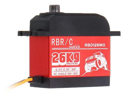 RBR C RB0126MG 26KG 90° 120° Large Torque Digital Metal Gear Waterproof Servo For 1 8 10 Crawler RC Car Boat Vehicle Robot Models For Sale